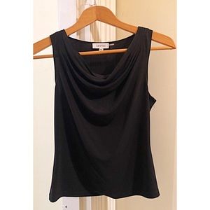 [Calvin Klein] Black cowl neck sleeveless top